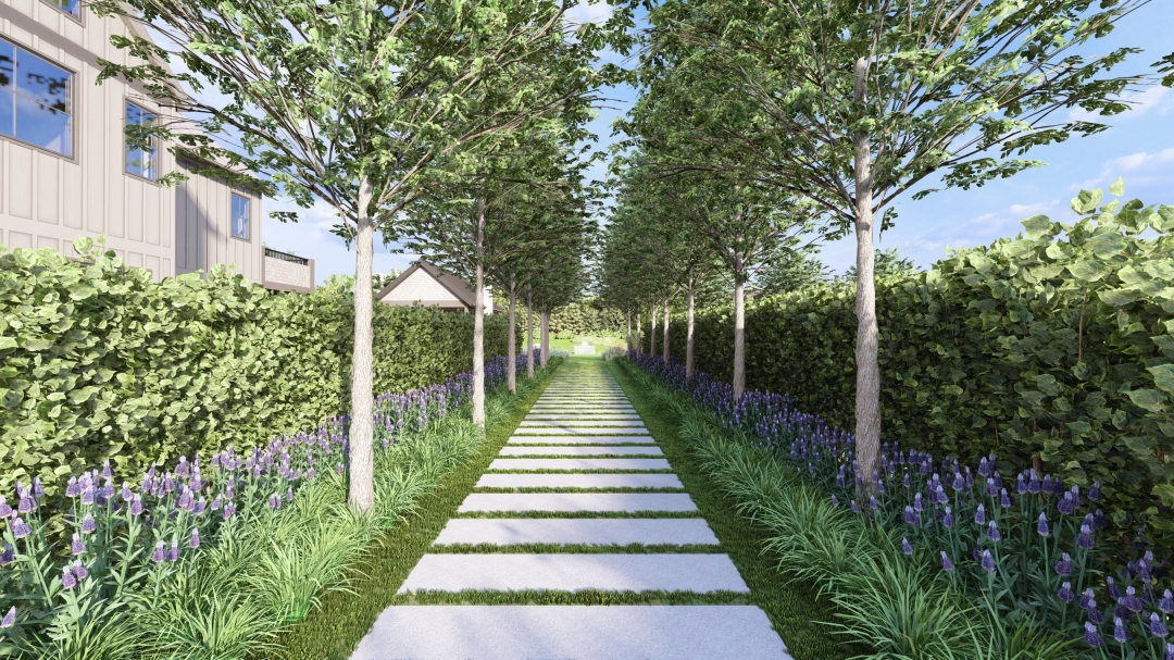 2 Horizontal -  Pathway, Cabana and pool